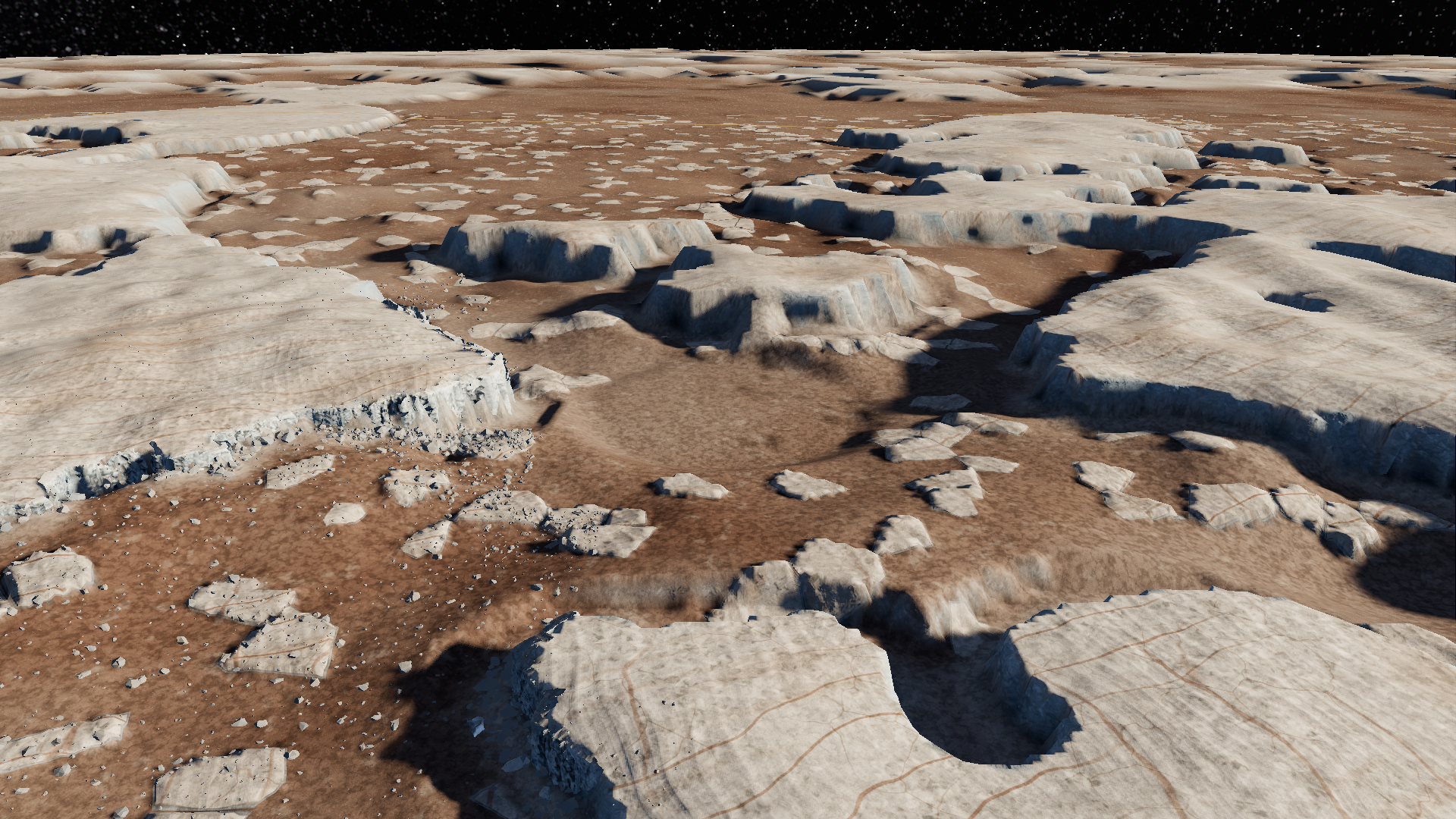 Europa textured scan-built terrain