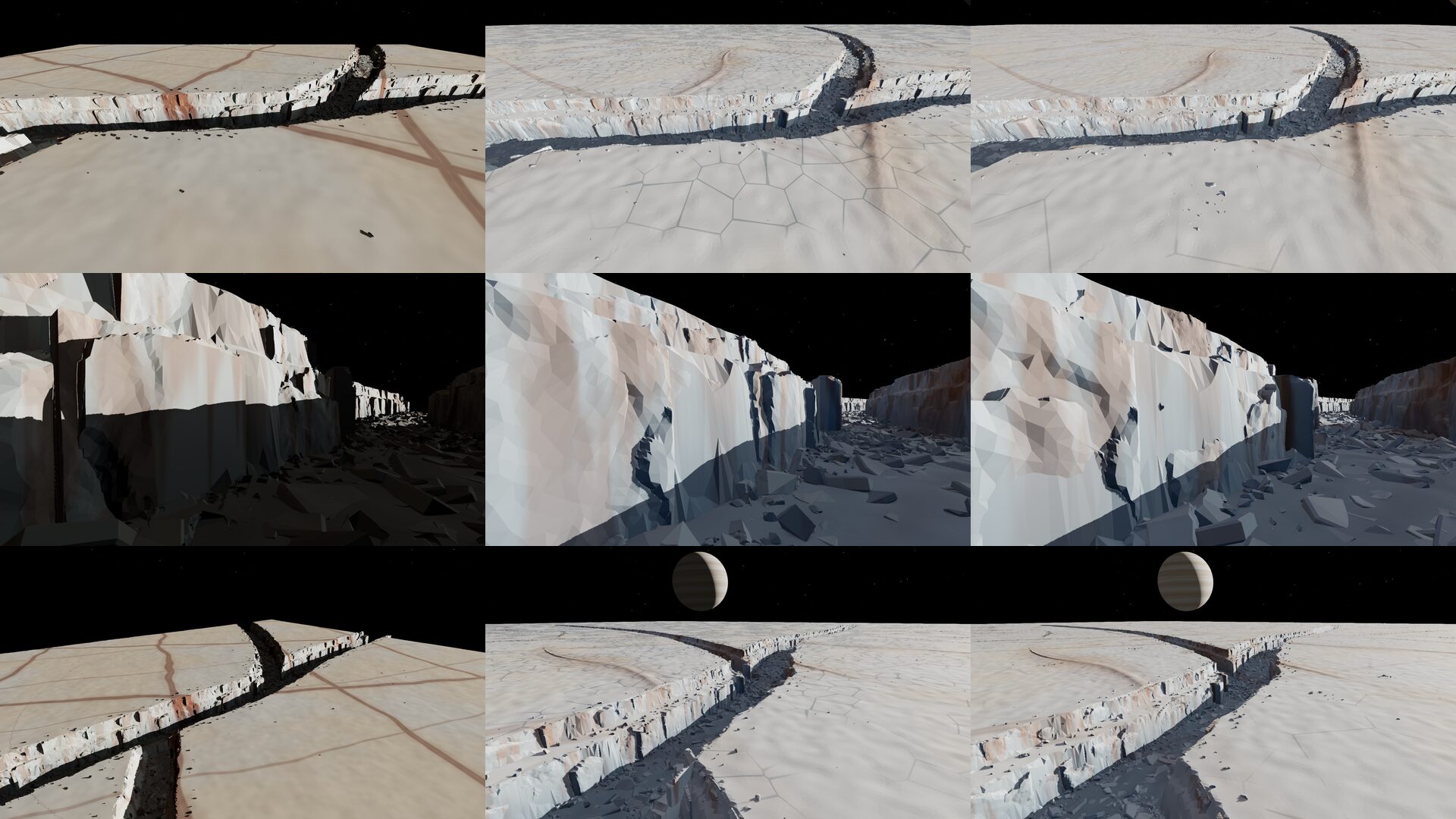 Ice rift canyon: progression
